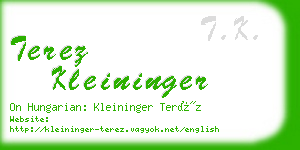 terez kleininger business card
